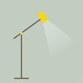 Floor lamp icon in flat style. Modern design element for interior. Vector illustration